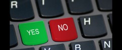 keyboard with yes no keys