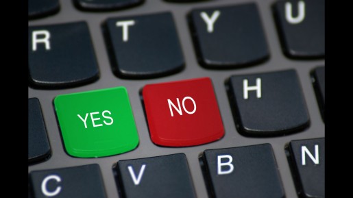 keyboard with yes no keys