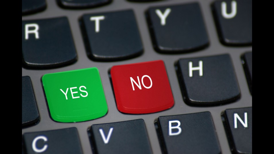 keyboard with yes no keys