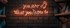 sign saying you are what you listen to