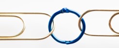 paper clips attached to round ring